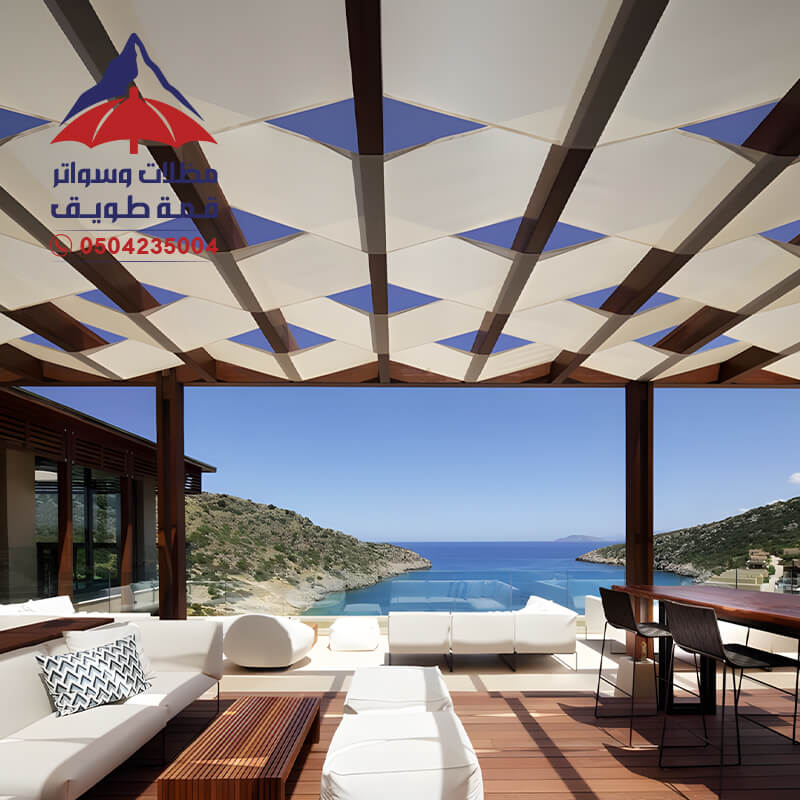 مظلات حدائق قماش مجدولة بالرياض