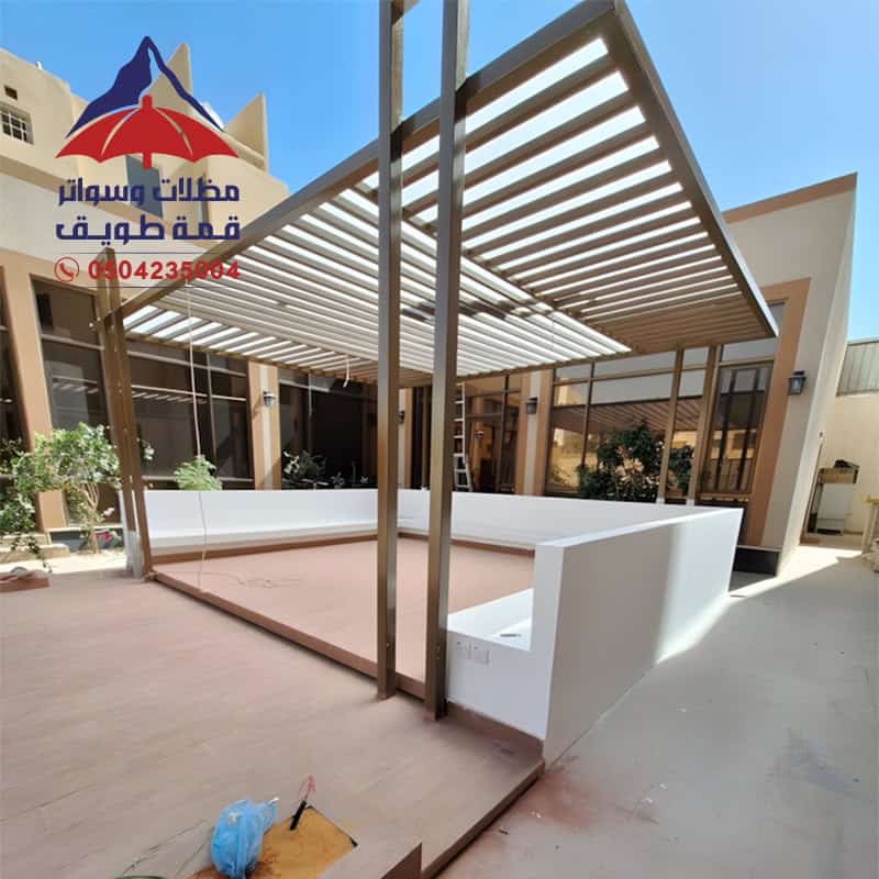 حدائق خارجية الرياض مظلات وسواتر قمة طويق